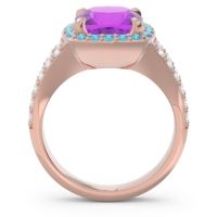 Halo Pave Cushion Sumahat Ring