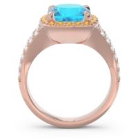 Halo Pave Cushion Sumahat Ring