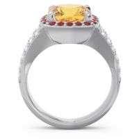 Halo Pave Cushion Sumahat Ring