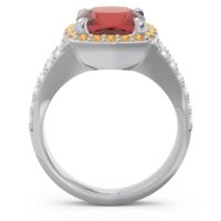 Halo Pave Cushion Sumahat Ring