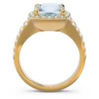 Halo Pave Cushion Sumahat Ring