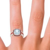 Halo Pave Cushion Sumahat Ring