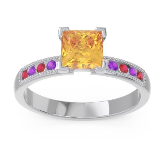 Classic Milgrain Princess Avikala Ring