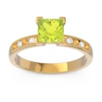 Classic Milgrain Princess Avikala Ring