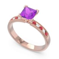 Classic Milgrain Princess Avikala Ring