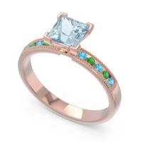 Classic Milgrain Princess Avikala Ring