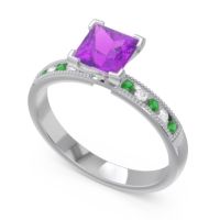 Classic Milgrain Princess Avikala Ring