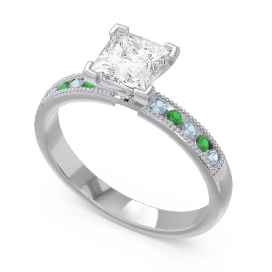 Classic Milgrain Princess Avikala Ring