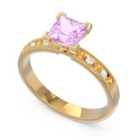Classic Milgrain Princess Avikala Ring
