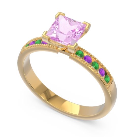 Classic Milgrain Princess Avikala Ring