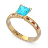 Classic Milgrain Princess Avikala Ring