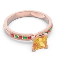 Classic Milgrain Princess Avikala Ring