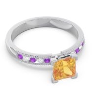 Classic Milgrain Princess Avikala Ring