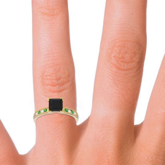 Classic Milgrain Princess Avikala Ring