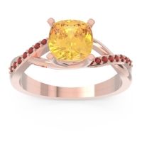 Modern Bypass Cushion Lagna Ring