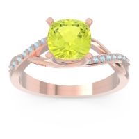 Modern Bypass Cushion Lagna Ring