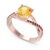 Modern Bypass Cushion Lagna Ring