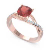 Modern Bypass Cushion Lagna Ring