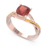 Modern Bypass Cushion Lagna Ring