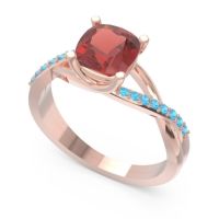 Modern Bypass Cushion Lagna Ring