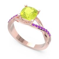 Modern Bypass Cushion Lagna Ring