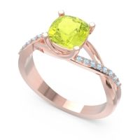 Modern Bypass Cushion Lagna Ring