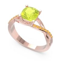 Modern Bypass Cushion Lagna Ring