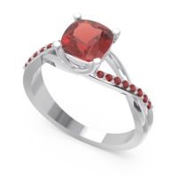 Modern Bypass Cushion Lagna Ring