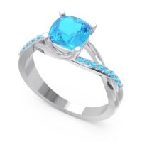 Modern Bypass Cushion Lagna Ring