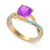 Modern Bypass Cushion Lagna Ring