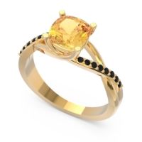 Modern Bypass Cushion Lagna Ring