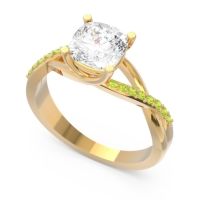 Modern Bypass Cushion Lagna Ring