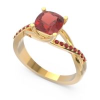 Modern Bypass Cushion Lagna Ring