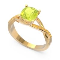 Modern Bypass Cushion Lagna Ring