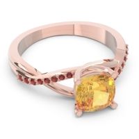 Modern Bypass Cushion Lagna Ring