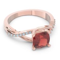 Modern Bypass Cushion Lagna Ring