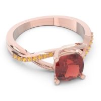 Modern Bypass Cushion Lagna Ring