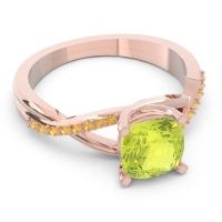 Modern Bypass Cushion Lagna Ring