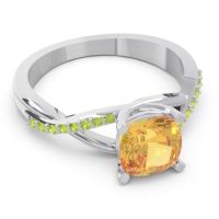 Modern Bypass Cushion Lagna Ring