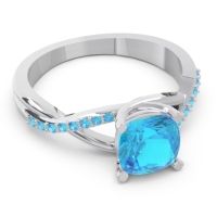 Modern Bypass Cushion Lagna Ring