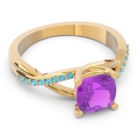 Modern Bypass Cushion Lagna Ring