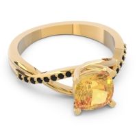 Modern Bypass Cushion Lagna Ring