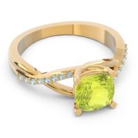 Modern Bypass Cushion Lagna Ring