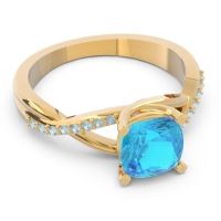 Modern Bypass Cushion Lagna Ring