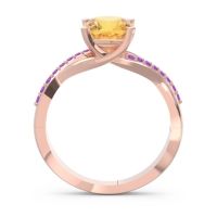 Modern Bypass Cushion Lagna Ring