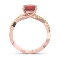 Modern Bypass Cushion Lagna Ring