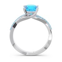 Modern Bypass Cushion Lagna Ring