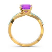 Modern Bypass Cushion Lagna Ring