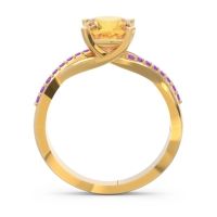 Modern Bypass Cushion Lagna Ring