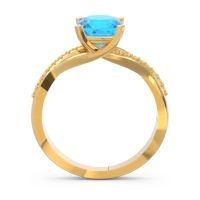 Modern Bypass Cushion Lagna Ring